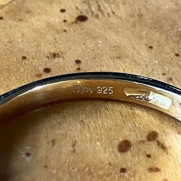 Natural Orange Garnet Sterling Silver Ring Size 8 - Picture 5 of 8